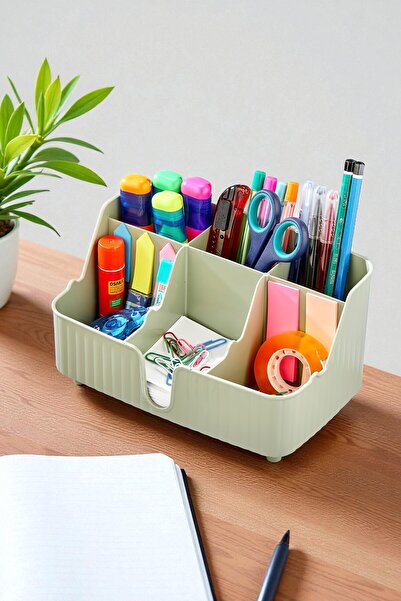 VİLORA HOME 6-Compartment Multi-Purpose Desktop Organizer Office-Home-School