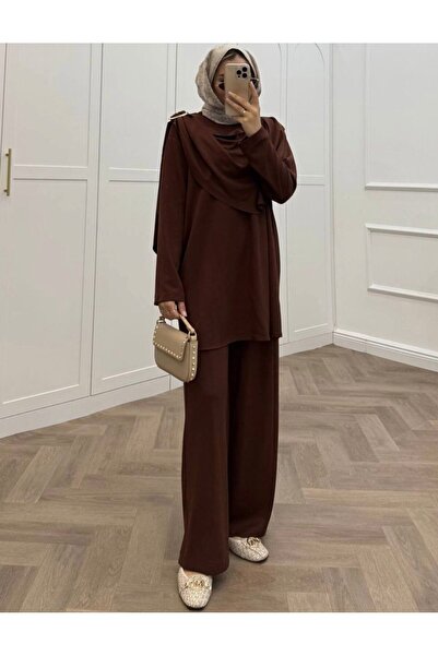 Butik ayarlanabilir şal detaylı ikili takım