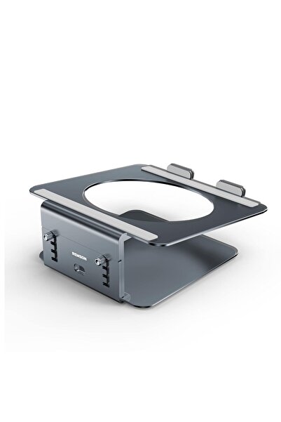 Generic 360 Rotating Laptop Stand Aluminum Adjustable Height Ergonomic Notebook Holder Cooling Base 17 Inch