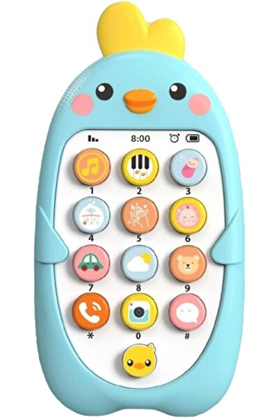 ANYUAN Musical Toy for Babies 0-1 Year — Safe Teething Toy with Lights and Sounds (Blue)