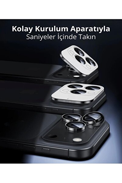 HYPERSOFT iPhone 17 Air (6.5 Inch) Compatible Easy Installation Sapphire Camera Lens Protector with Apparatus