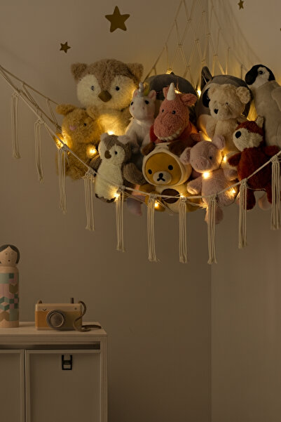 LilJoy Çocuk Odası Organizeri Oyuncaklar İçin Hamak Duvar Süsü