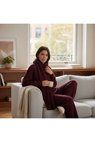 DLC Tekstil Scarf and Bottom-Top Knitwear Set