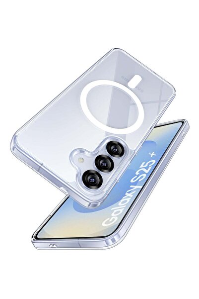 Generic جراب مغناطيسي شفاف لهاتف Samsung Galaxy S25 Plus - متوافق مع MagSafe،...