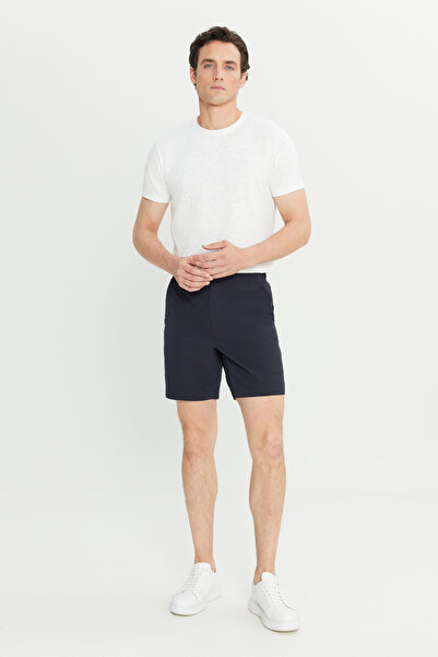 ALTINYILDIZ CLASSICS Ανδρικό σορτς Navy Blue 360 Stretching in All Directions εφαρμοστό Slim Fit με ελαστικό σορτς με πλαϊνές τσέπες