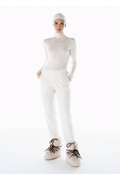 Knitss Merino Wool Knitwear Sports Pants Ecru