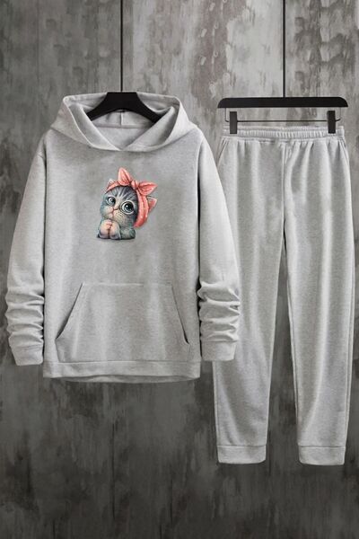 trendypassion Unisex Cute Cat Tracksuit Set