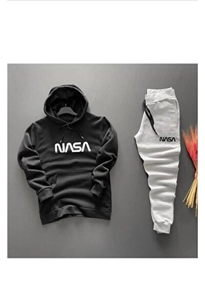 trendypassion طقم بدلة رياضية بطبعات ناسا للجنسين