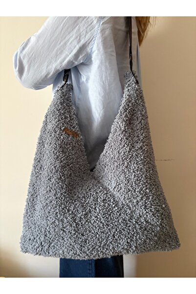 Nillys Kadın Ana Kuzusu İp Örgü Astarlı Omuz Çantası (43x26)