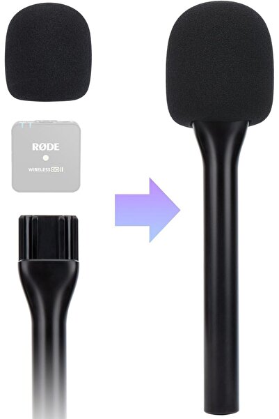 SUNMON حامل ميكروفون لاسلكي محمول مع فلتر بوب - حامل لجهاز GO 2/Pro اللاسلكي ...