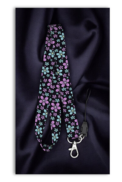 chic crazze حبل متعدد الأغراض للرقبة بنمط حديقة البابونج للهواتف وبطاقات الهوية