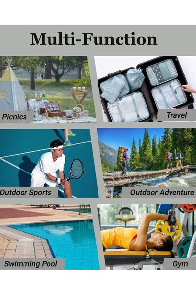 Generic Waterproof Reusable Cloth Diaper Wet/Dry Bag with Two Zipper Pockets - Navy