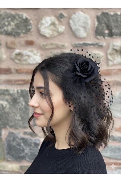 Fiyonks Atölye إكسسوار شعر من التول المنقط، للمناسبات الرسمية، الزفاف، الحفلا...