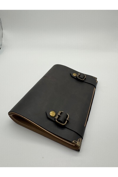 LAYDA 100% Genuine Leather Notebook Black