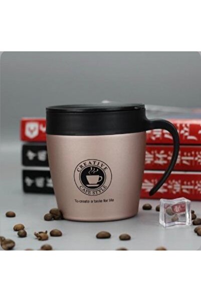 LUXURY Stainless steel coffee mug with handle / 304 stainless steel insulated mug (rust resistant)