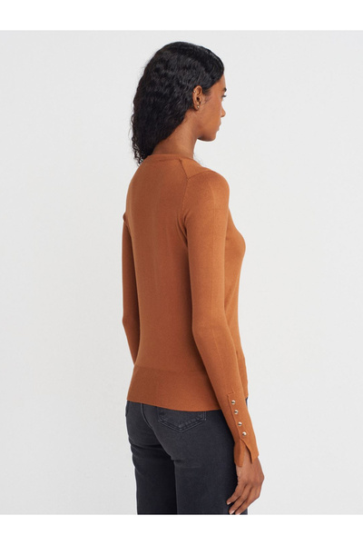 jöns since 1997 Women's Mid Sleeve Drop Solid Color Basic Sweater