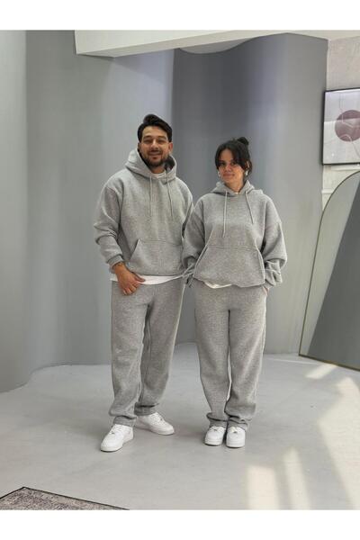 Baycombine35 Sevgili Kombini - 3 İplik Ş Fleece-Lined Tracksuit Set, Set of 4