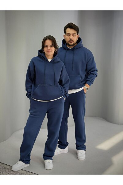 Baycombine35 Sevgili Kombini - 3 İplik Ş Fleece-Lined Tracksuit Set, Set of 4