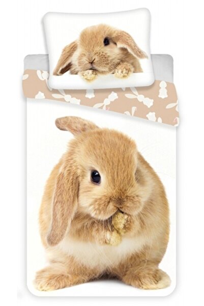 Animals Iepure husa pentru pat 140×200cm, 70×90 cm