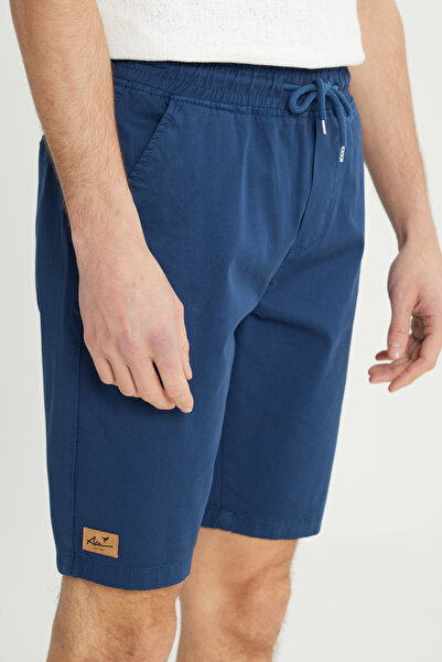 AC&Co / Altınyıldız Classics Men's Indigo S Slim Fit Slim Fit Cotton Side Pocket Shorts