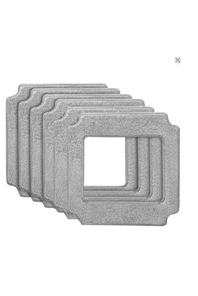 Abir Replacement mop cloths for WD8 window cleaning robot, 21x21 cm, set of 6, gray