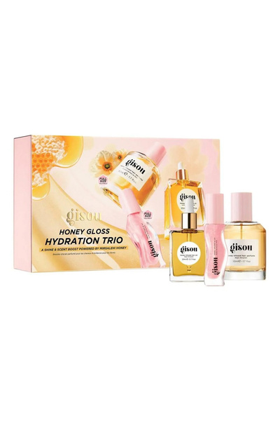 Gisu مجموعة ترطيب الشعر الثلاثية بالعسل اللامع (سيروم وزيت للشعر)