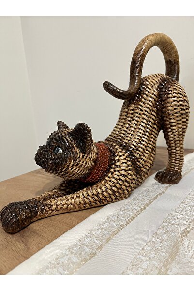 Ariestasarım UZANAN KEDİ POLYESTER BİBLO