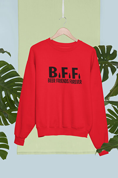 MG سويت شيرت BFF مطبوع من القطن بأكمام طويلة وثلاثة خيوط SHA مبطن بالصوف NISEX