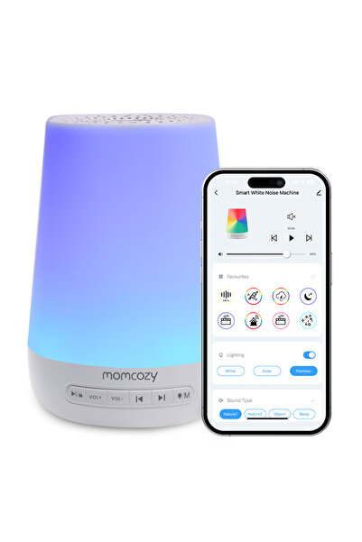 Momcozy Lampa de veghe Smart cu lumina reglabila, sunet si aplicatie