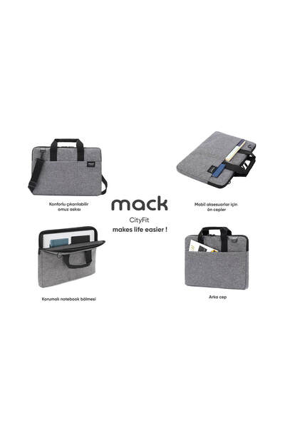 Mack Mce-1101 15.6" Unicity Eco Notebook Bag Black
