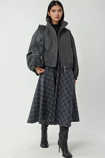 Hiccup Καρό μακριά φούστα σε σχήμα Α