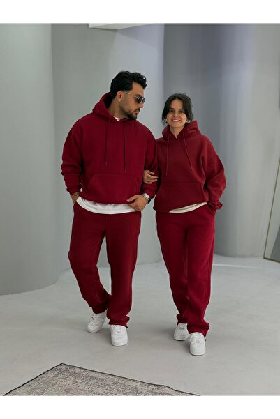 Baycombine35 Sevgili Kombini - 3 İplik Ş Fleece-Lined Tracksuit Set, Set of 4