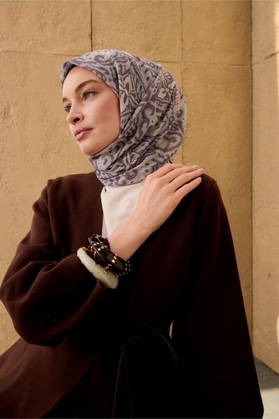 Silk Home Μαλακό βαμβακερό κασκόλ Nehir Pattern