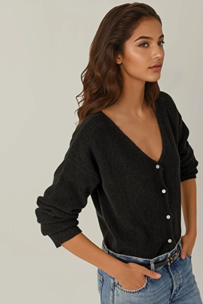 Hiccup Ultra Soft V-Neck Buttoned Dual-Use Knitwear Cardigan