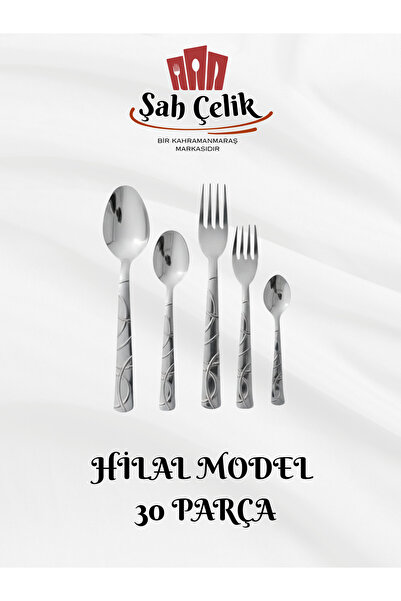 şahçelik Hilal Model 30 Parça Çatal Kaşık Takımı