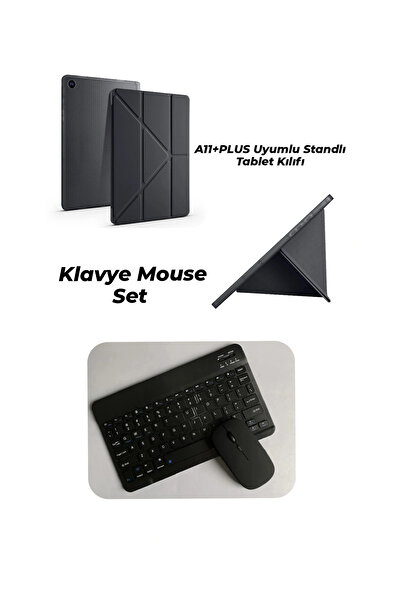 EHZ TEKNOLOJİ Galaxy A11+Plus Compatible Tablet Case with Stand + Keyboard Mouse Set