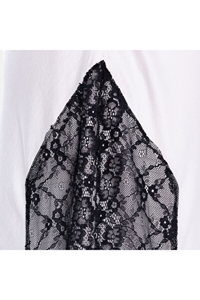 Enchanté Sori LONG SILK DRESS WITH LACE