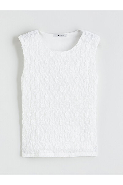 LC Waikiki Seray New Season Crew Neck Textured Women's Tank Top