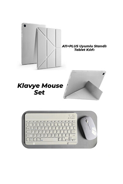 EHZ TEKNOLOJİ Galaxy A11+Plus Compatible Tablet Case with Stand + Keyboard Mouse Set