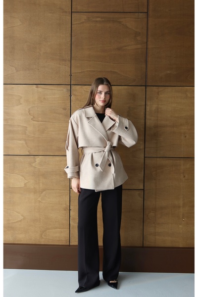 FEHUBLOOM BEJ KUŞAKLI PREMİUM KAŞE KABAN