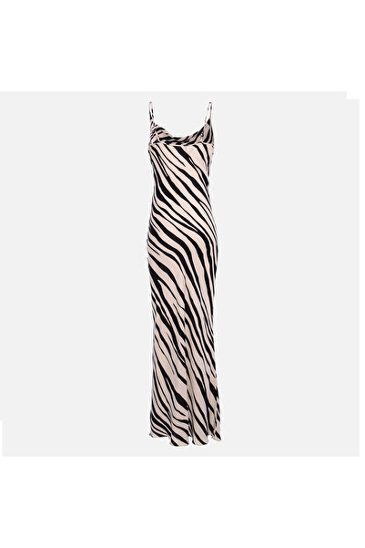 Enchanté Sori ZEBRA SILK MIDI DRESS