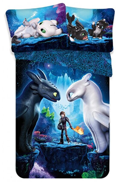 How to Train Your Dragon Cum să-ți dresezi dragonul Cave husa de pat 140×200c...