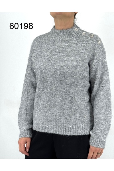 FRANCO FERRI Sweater with shoulder accessory