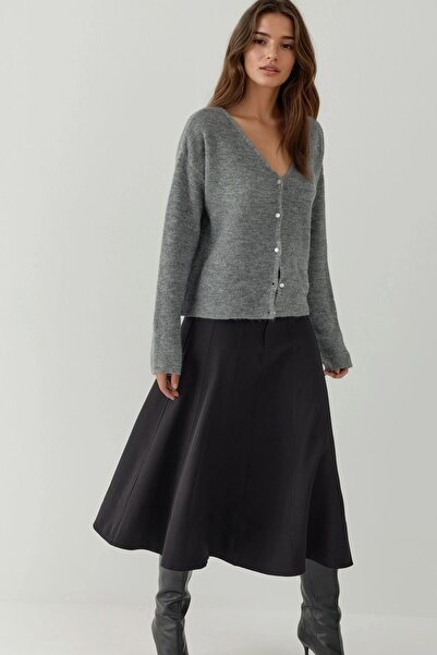 Hiccup Εξαιρετικά απαλή ζακέτα διπλής χρήσης με κουμπιά με λαιμόκοψη σε σχήμα V