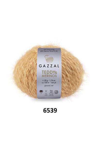 GAZZAL İPLİK Gazzal Teddy Merino Premium plišana pređa za pletenje 5 paketa 2...