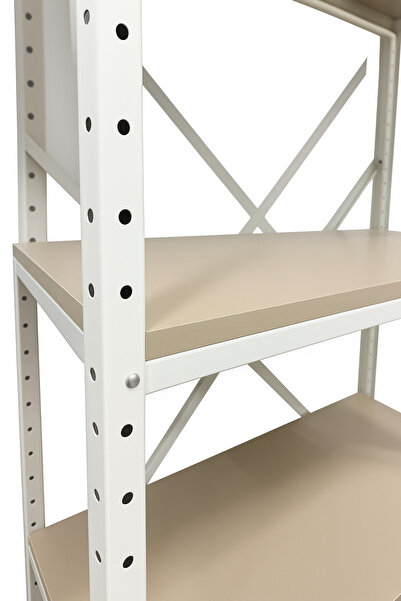 KGC Metal Ayaklı 4 Katlı Ahşap Raf – 1000 x 450 x 1870 mm