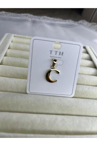 ZRN AKSESUAR XUPING TTM C HARFİ KOLYE UCU 14 K RENK TÜM KOLYELERİNİZLE KULLAN...