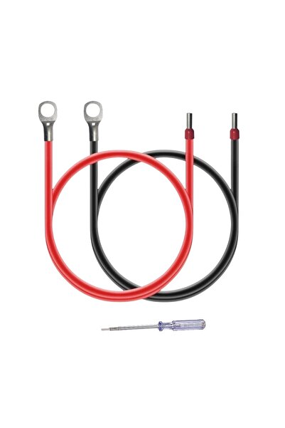 OEM Cablu 10mmp rosu/negru cu papuc de cupru M10 intr-un cap si Pin la celala...