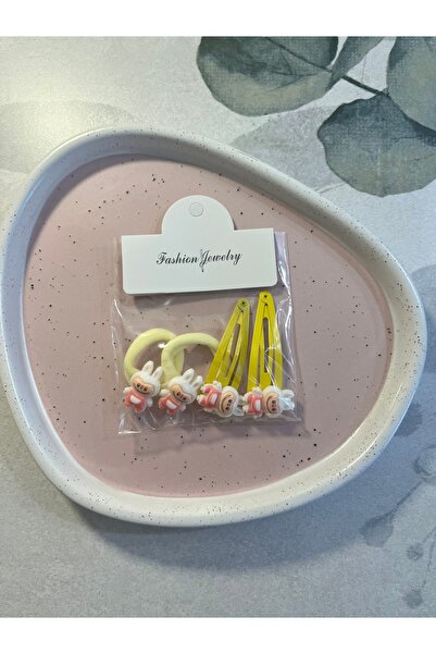 Bi Toka Kids Store Labubu Figürlü Düz Lastik, Mineli Yıldız Çıt Çıt Karışık R...