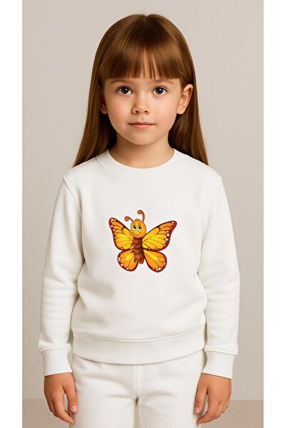 playwear سترة رياضية للأطفال GOLD BUTTERFLY مطبوع فتاة ولادي برقبة دائرية 3 4...